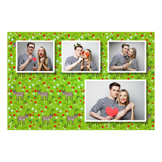 Dzień Osła + kwiaty, zwierzęta + 426 biały Dzień Osła + kwiaty, zwierzęta + 426 biały