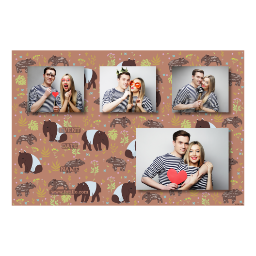 Dzień Tapira + liście i zwierzęta + 426 brak ramki z podpisem Dzień Tapira + liście i zwierzęta + 426 brak ramki z podpisem