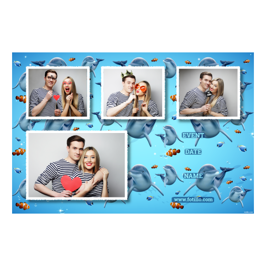 Dzień delfinów + ryby + 427 biały z podpisem Dzień delfinów + ryby + 427 biały z podpisem