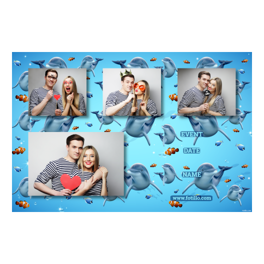 Dzień delfinów + ryby + 427 brak ramki z podpisem Dzień delfinów + ryby + 427 brak ramki z podpisem