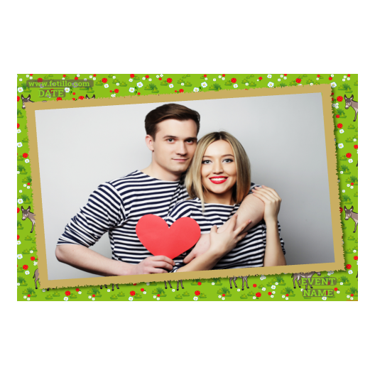 Dzień Osła + kwiaty, zwierzęta + 605 złoty z podpisem Dzień Osła + kwiaty, zwierzęta + 605 złoty z podpisem