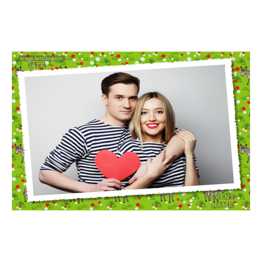 Dzień Osła + kwiaty, zwierzęta + 605 biały z podpisem Dzień Osła + kwiaty, zwierzęta + 605 biały z podpisem