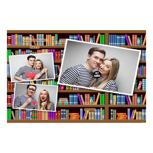 Dzień Bibliotekarza + książki + 606 biały z podpisem Dzień Bibliotekarza + książki + 606 biały z podpisem