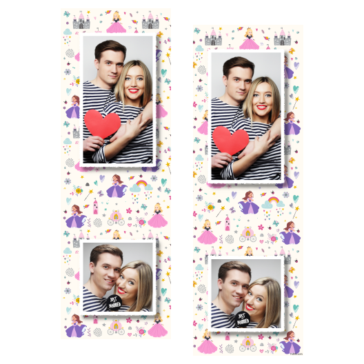 Dzień Królewny + zamki i serca + 110 biały Dzień Królewny + zamki i serca + 110 biały