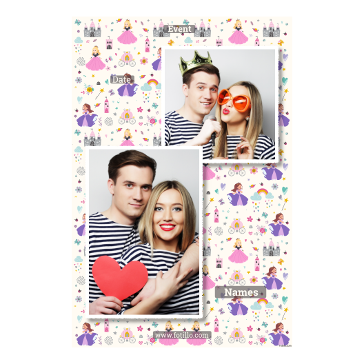 Dzień Królewny + zamki i serca + 308 biały z podpisem Dzień Królewny + zamki i serca + 308 biały z podpisem