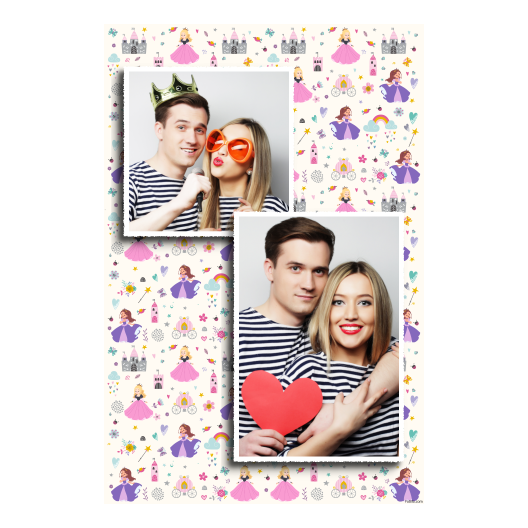 Dzień Królewny + zamki i serca + 310 biały Dzień Królewny + zamki i serca + 310 biały