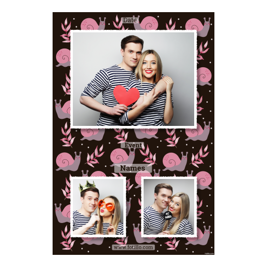 Dzień Ślimaka + liście + 315 biały z podpisem Dzień Ślimaka + liście + 315 biały z podpisem