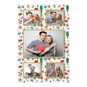 Parents' Day + flowers and hearts and clouds + 321 gold