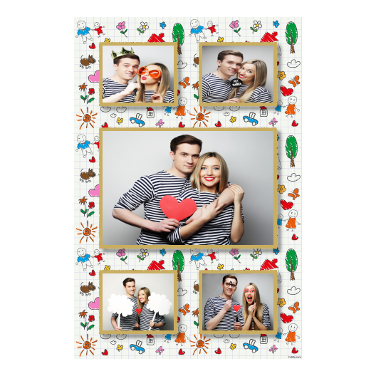 Parents' Day + flowers and hearts and clouds + 321 gold Parents' Day + flowers and hearts and clouds + 321 gold