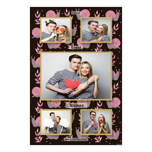 Dzień Ślimaka + liście + 321 złoty z podpisem Dzień Ślimaka + liście + 321 złoty z podpisem