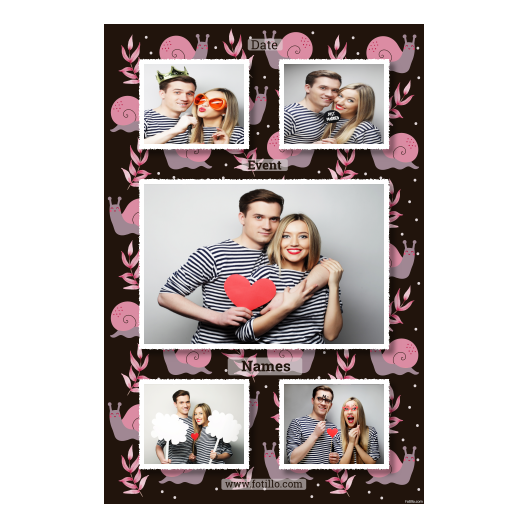 Dzień Ślimaka + liście + 321 biały z podpisem Dzień Ślimaka + liście + 321 biały z podpisem