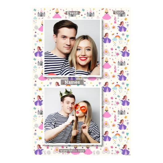 Dzień Królewny + zamki i serca + 328 biały z podpisem Dzień Królewny + zamki i serca + 328 biały z podpisem