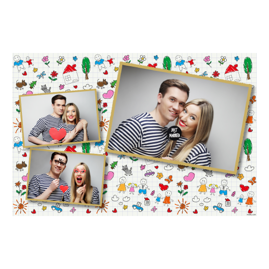 Dzień Rodziców + kwiaty, serca i chmurki + 406 złoty Dzień Rodziców + kwiaty, serca i chmurki + 406 złoty