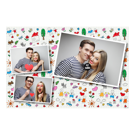 Dzień Rodziców + kwiaty, serca i chmurki + 406 biały Dzień Rodziców + kwiaty, serca i chmurki + 406 biały