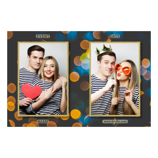 Bokeh Effect with gray background + lights  -  Postcard 4x6 model 411 - Image 2