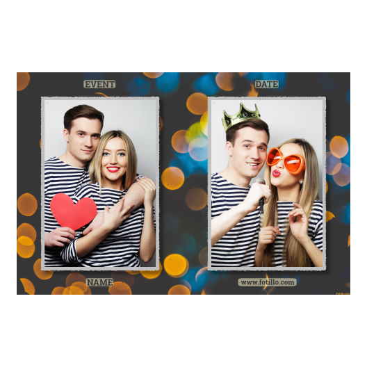 Bokeh Effect with gray background + lights  -  Postcard 4x6 model 411 - Image 4