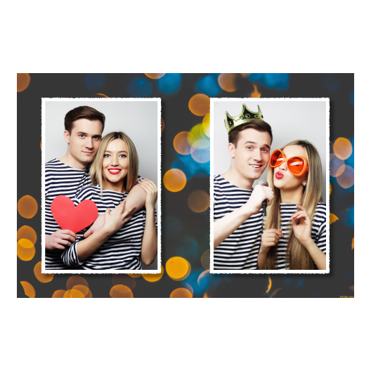 Bokeh Effect with gray background + lights  -  Postcard 4x6 model 411 - Image 5
