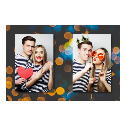 Bokeh Effect with gray background + lights  -  Postcard 4x6 model 411 - Image 7