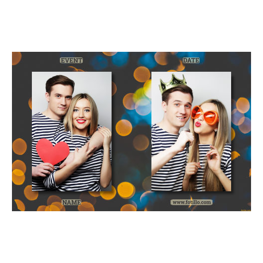 Bokeh Effect with gray background + lights  -  Postcard 4x6 model 411 - Image 8