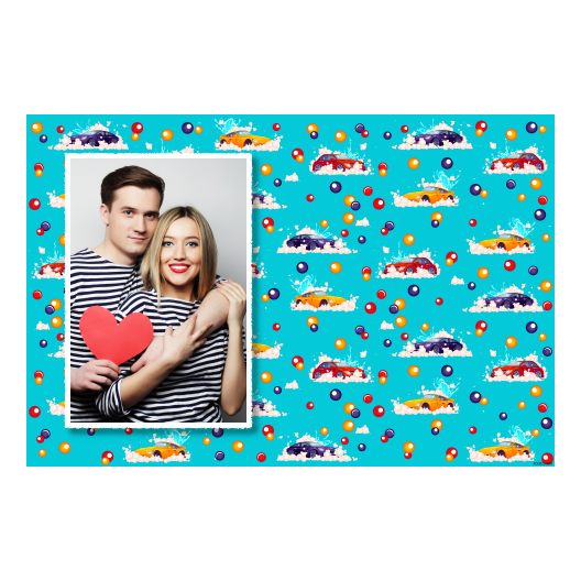 Dzień mycia samochodu + bąbelki + 415 biały Dzień mycia samochodu + bąbelki + 415 biały