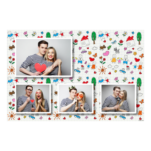 Parents' Day + flowers and hearts and clouds + 424 white Parents' Day + flowers and hearts and clouds + 424 white