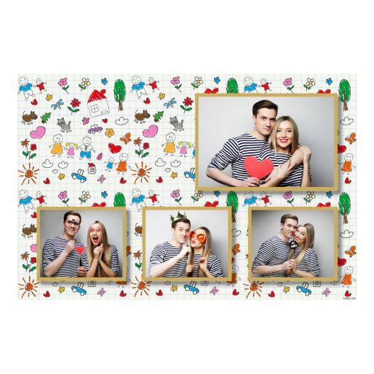 Parents' Day + flowers and hearts and clouds + 425 gold Parents' Day + flowers and hearts and clouds + 425 gold