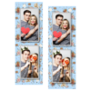 Fotobudka na weselu z błękitnym tłem + obrączki i kwiaty - Paski 15x5cm model 106 - Thumbnail Image 3