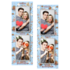 Fotobudka na weselu z błękitnym tłem + obrączki i kwiaty - Paski 15x5cm model 106 - Thumbnail Image 4