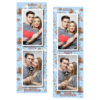 Fotobudka na weselu z błękitnym tłem + obrączki i kwiaty - Paski 15x5cm model 106 - Thumbnail Image 6
