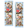 Fotobudka na weselu z błękitnym tłem + obrączki i kwiaty - Paski 15x5cm model 107 - Thumbnail Image 1