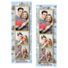 Fotobudka na weselu z błękitnym tłem + obrączki i kwiaty - Paski 15x5cm model 107 - Thumbnail Image 2