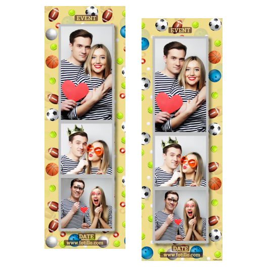 Dzień Zabawy Piłką z żółtym tłem + piłki i sport - Paski 15x5cm model 107 - obrazek 4