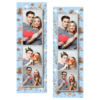 Fotobudka na weselu z błękitnym tłem + obrączki i kwiaty - Paski 15x5cm model 107 - Thumbnail Image 3