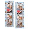 Fotobudka na weselu z błękitnym tłem + obrączki i kwiaty - Paski 15x5cm model 107 - Thumbnail Image 4