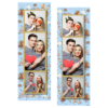Fotobudka na weselu z błękitnym tłem + obrączki i kwiaty - Paski 15x5cm model 108 - Thumbnail Image 1