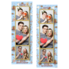 Fotobudka na weselu z błękitnym tłem + obrączki i kwiaty - Paski 15x5cm model 108 - Thumbnail Image 2
