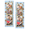 Fotobudka na weselu z błękitnym tłem + obrączki i kwiaty - Paski 15x5cm model 109 - Thumbnail Image 1