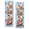 Fotobudka na weselu z błękitnym tłem + obrączki i kwiaty - Paski 15x5cm model 109 - Thumbnail Image 4