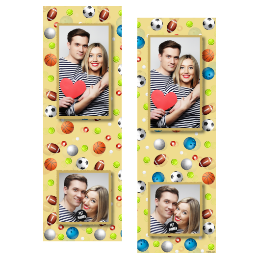 Dzień Zabawy Piłką z żółtym tłem + piłki i sport - Paski 15x5cm model 110 - obrazek 1