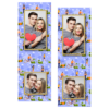 Dzień bez komórki z niebieskim tłem + ludzie i chmury - Paski 15x5cm model 110 - Thumbnail Image 1