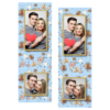 Fotobudka na weselu z błękitnym tłem + obrączki i kwiaty - Paski 15x5cm model 110 - Thumbnail Image 1
