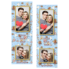 Fotobudka na weselu z błękitnym tłem + obrączki i kwiaty - Paski 15x5cm model 110 - Thumbnail Image 2