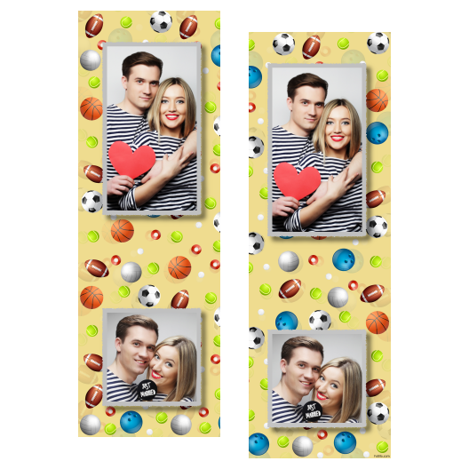 Dzień Zabawy Piłką z żółtym tłem + piłki i sport - Paski 15x5cm model 110 - obrazek 3