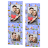 Dzień bez komórki z niebieskim tłem + ludzie i chmury - Paski 15x5cm model 110 - Thumbnail Image 3
