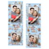 Fotobudka na weselu z błękitnym tłem + obrączki i kwiaty - Paski 15x5cm model 110 - Thumbnail Image 4