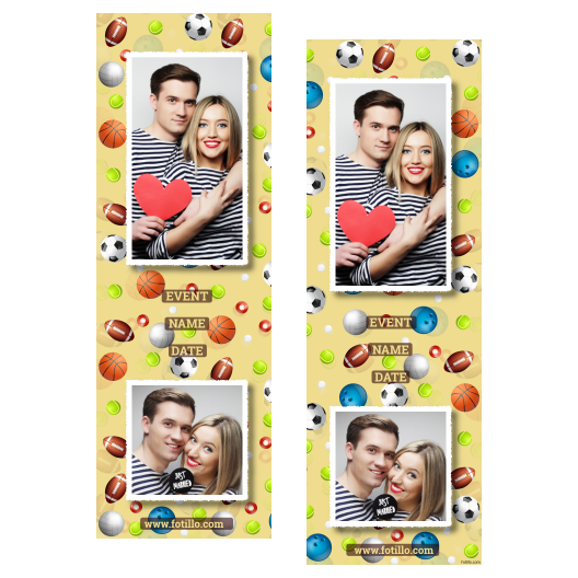 Dzień Zabawy Piłką z żółtym tłem + piłki i sport - Paski 15x5cm model 110 - obrazek 6