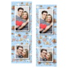 Photo booth at the wedding with light blue background + wedding rings, flowers  -  Stripes 6x2 model 110 - Thumbnail Image 5