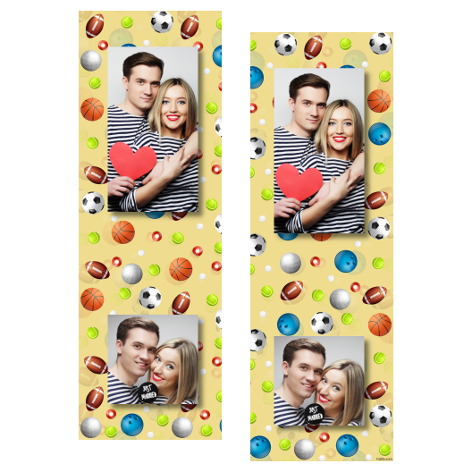 Dzień Zabawy Piłką z żółtym tłem + piłki i sport - Paski 15x5cm model 110 - obrazek 7
