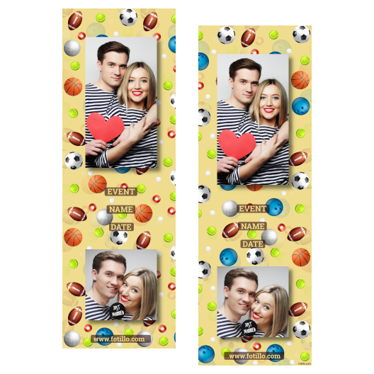Dzień Zabawy Piłką z żółtym tłem + piłki i sport - Paski 15x5cm model 110 - obrazek 8