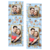 Fotobudka na weselu z błękitnym tłem + obrączki i kwiaty - Paski 15x5cm model 111 - Thumbnail Image 1